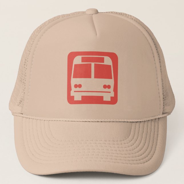 Bus symbol - Tropical Pink Trucker Hat (Front)