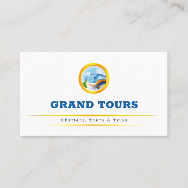 Bus Tourism | Travel Agent Business Card (Front)