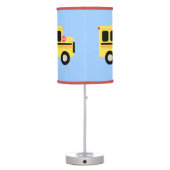 Bus Town Blue/Red Nursery Room Lamp (Back)