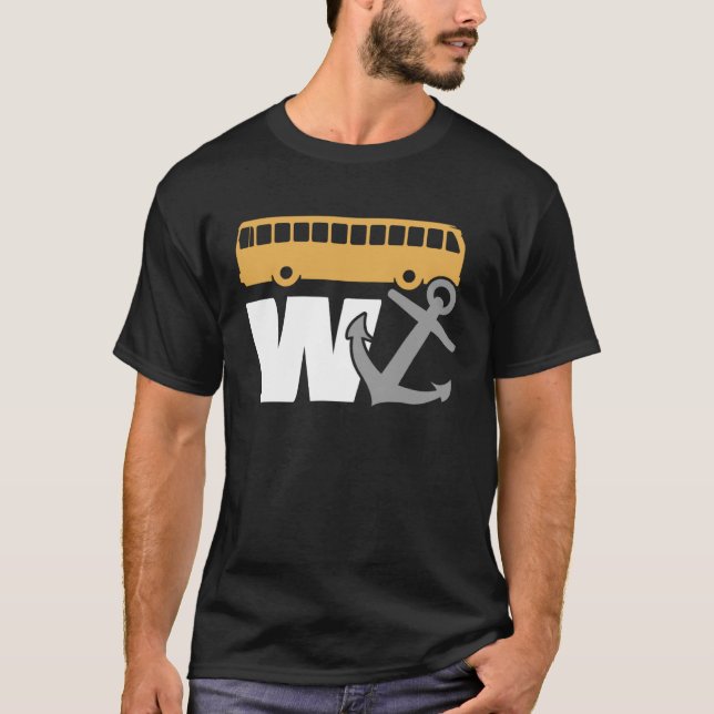 Bus W-Anchor Funny English Saying Slang British Co T-Shirt (Front)