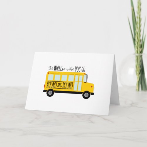 Bus Wheels Song Card