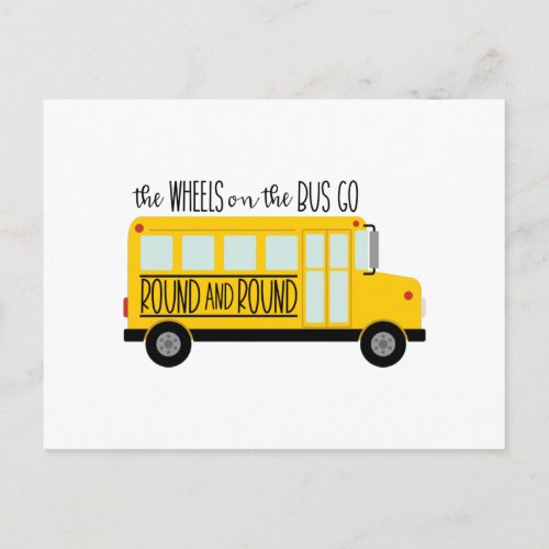 Bus Wheels Song Postcard