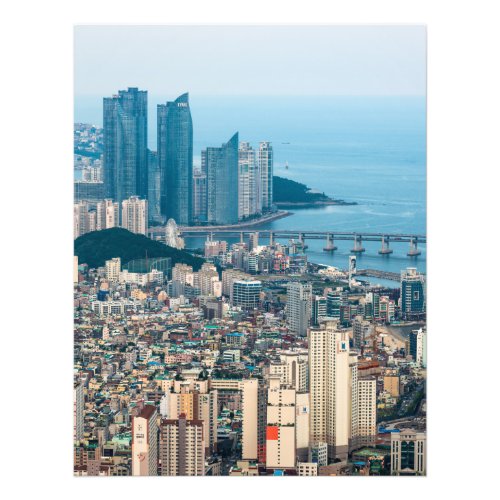 Busan city Skyline Yeongnam province South Korea Photo Print