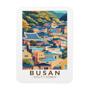 Busan Gamcheon Culture Village Travel Art Vintage Magnet