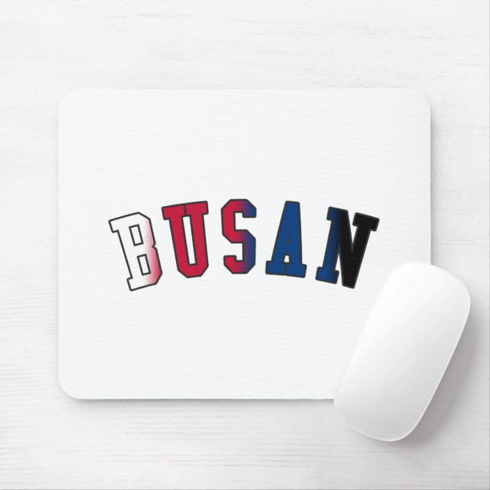 Busan in South Korea National Flag Colors Mouse Pad