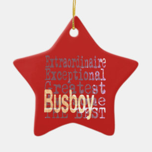 Busboy Extraordinaire Ceramic Ornament