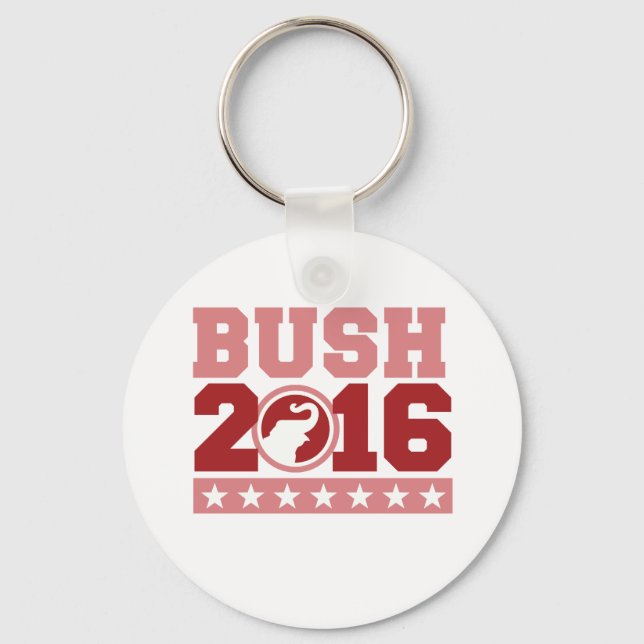 BUSH 2016 ROUND ELEPHANT -.png Keychain (Front)