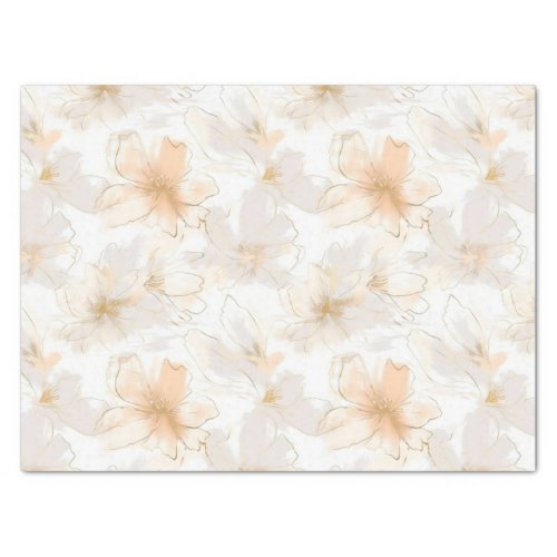 Bush and Taupe Modern Art Floral Tissue Paper