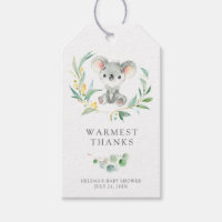 Bush Baby Koala Baby Shower Favor Tags