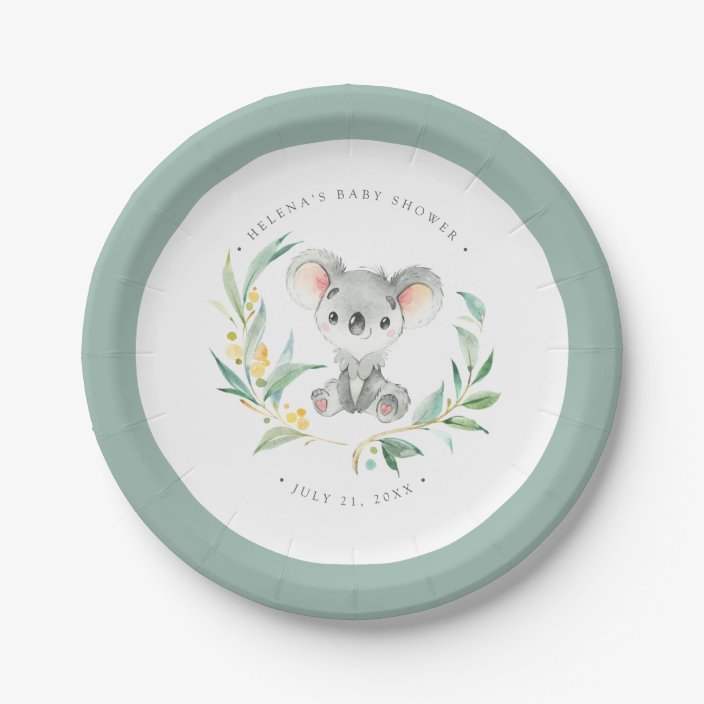 Bush Baby Koala Baby Shower Paper Plate Zazzle Com Bush Baby Koala Baby Shower Paper Plate Zazzle Com