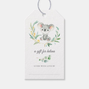 Bush Baby Koala Gift Tags, easy DIY printable