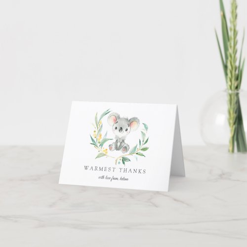 Bush Baby Koala Personalized Thank You Cards