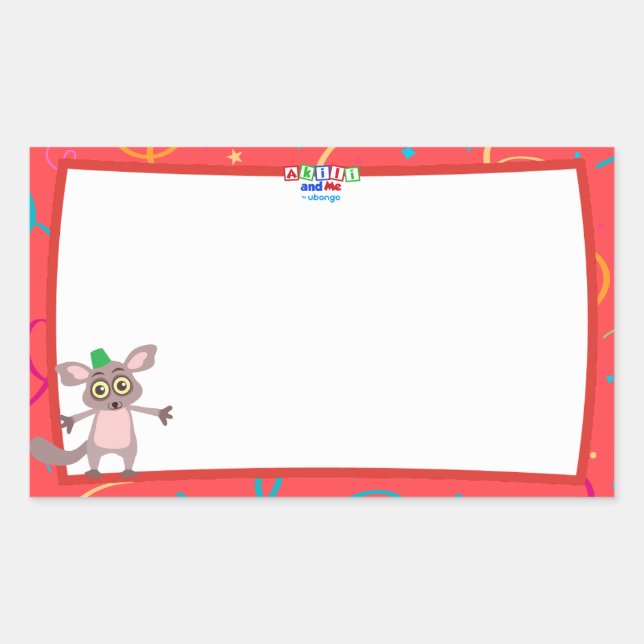 Bush Baby Name Tag Sticker (Front)