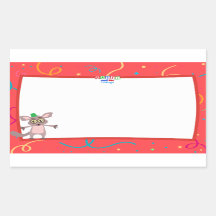 Bush Baby Name Tag Sticker