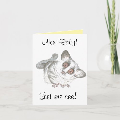 Bush Baby New baby Greetings Card