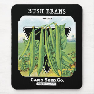 Bush Beans Seed Packet Label Mouse Pad