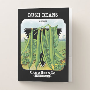 Bush Beans Seed Packet Label Pocket Folder