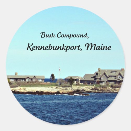 Bush Compound Kennebunkport Maine Classic Round Sticker