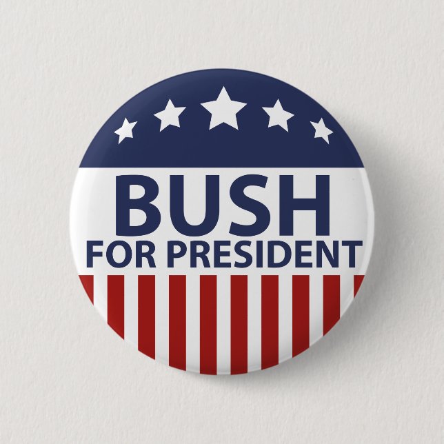Bush For President Button (Front)