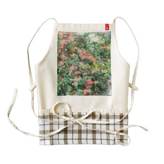 Bush full of flowers. zazzle HEART apron