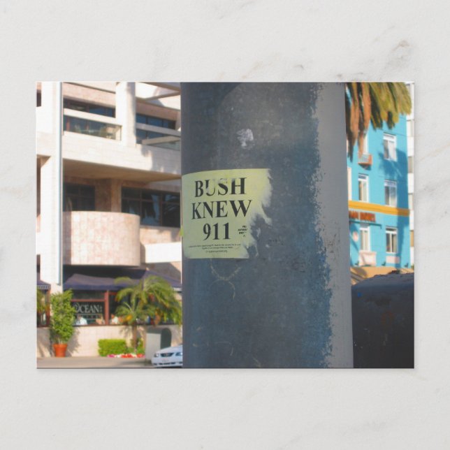 "bush knew . . ." postcard (Front)