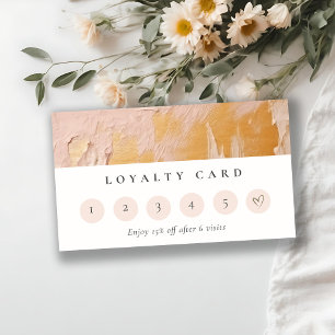 Bush Pink Gold Oil Paint Texture Loyalty Card