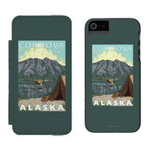 Bush Plane & Fishing - Cordova, Alaska Wallet Case For iPhone SE/5/5s