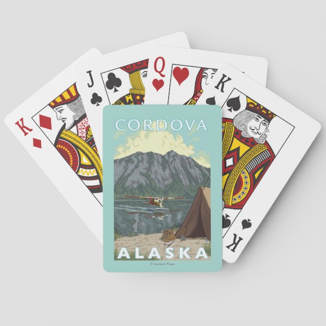 Bush Plane & Fishing - Cordova, Alaska Poker Cards (Back)