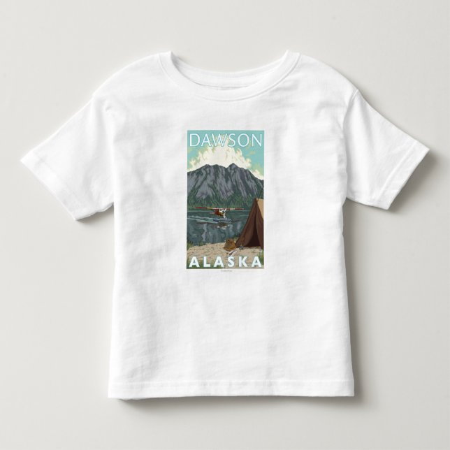 Bush Plane & Fishing - Dawson, Alaska Toddler T-shirt (Front)