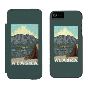 Bush Plane & Fishing - Denali Nat'l Park, Wallet Case For iPhone SE/5/5s