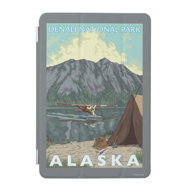 Bush Plane & Fishing - Denali Nat'l Park, iPad Mini Cover (Front)