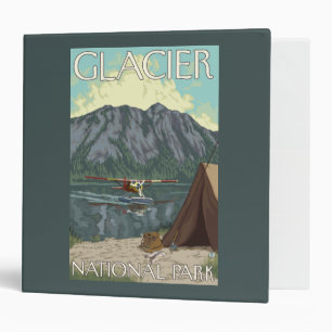 Bush Plane & Fishing - Glacier National Park, MT 3 Ring Binder