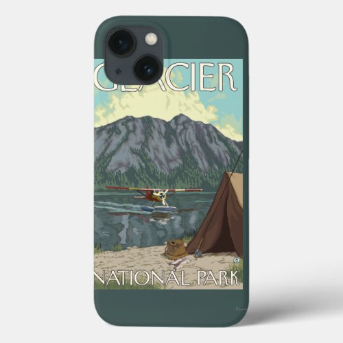 Bush Plane  Fishing _ Glacier National Park MT iPhone 13 Case