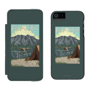Bush Plane & Fishing - Glacier National Park, MT iPhone SE/5/5s Wallet Case