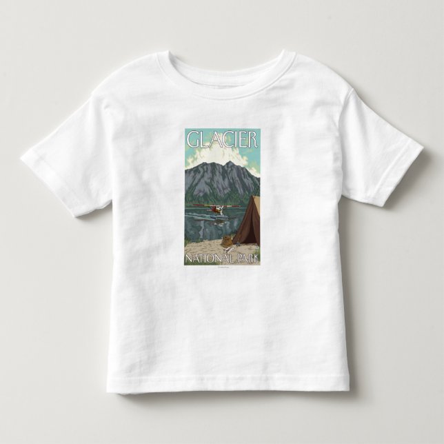 Bush Plane & Fishing - Glacier National Park, MT Toddler T-shirt (Front)