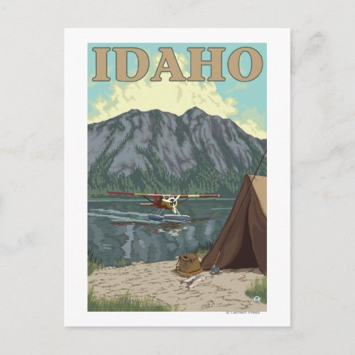 Bush Plane  Fishing _ Idaho Postcard