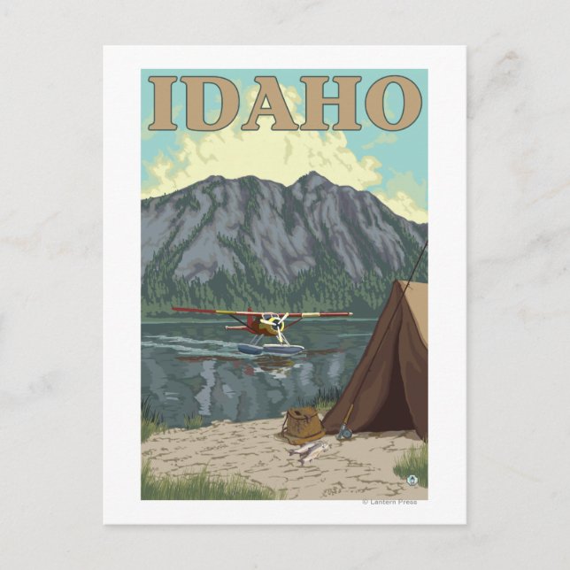 Bush Plane & Fishing - Idaho Postcard (Front)