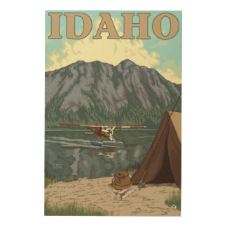 Bush Plane & Fishing - Idaho Wood Wall Decor