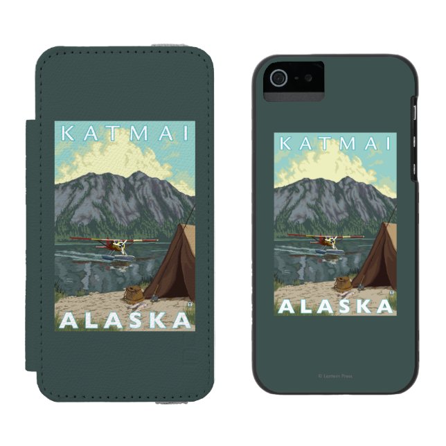 Bush Plane & Fishing - Katmai, Alaska Incipio iPhone Wallet Case (Side by Side)