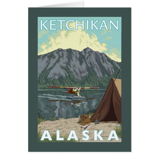 Bush Plane & Fishing - Ketchikan, Alaska Cards (Front)