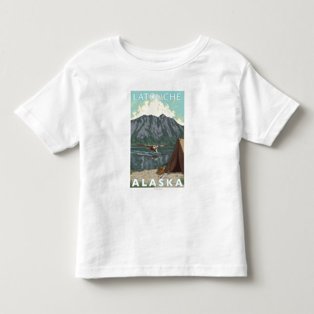 Bush Plane & Fishing - Latouche, Alaska Toddler T-shirt (Front)