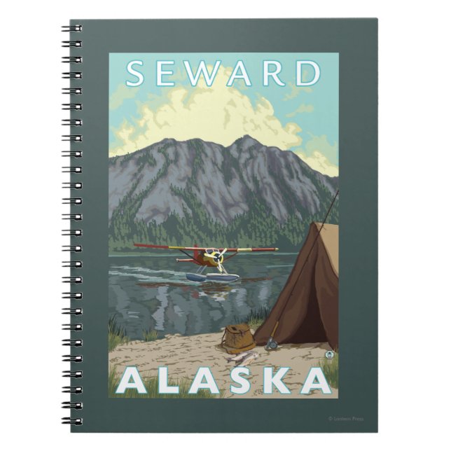 Bush Plane & Fishing - Seward, Alaska Notebook (Front)