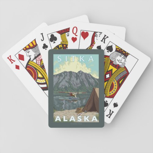 Bush Plane  Fishing _ Sitka Alaska Poker Cards
