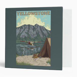 Bush Plane & Fishing - Yellowstone National 3 Ring Binder