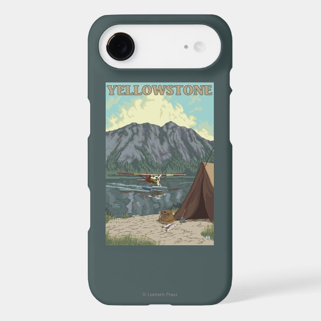 Bush Plane & Fishing - Yellowstone National Case-Mate iPhone Case (Back)