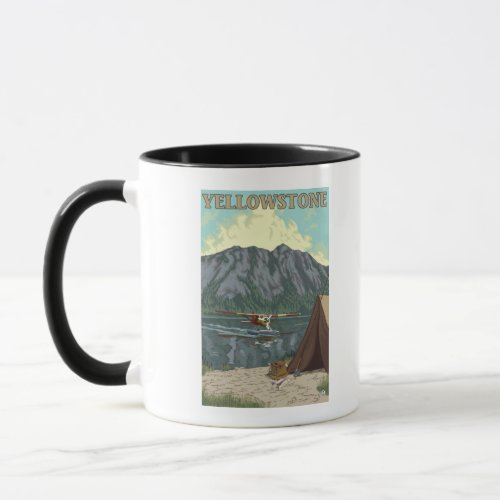 Bush Plane  Fishing _ Yellowstone National Mug