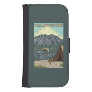 Bush Plane & Fishing - Yellowstone National Samsung S4 Wallet Case