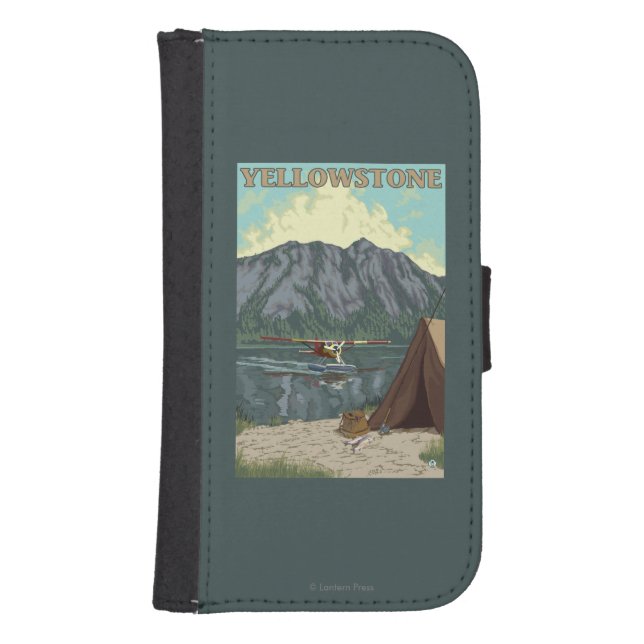 Bush Plane & Fishing - Yellowstone National Samsung Galaxy Wallet Case (Front)