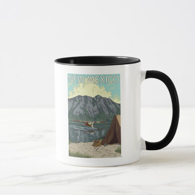 Bush Plane FishingNew Mexico Mug (Right)