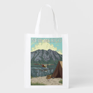 Bush Plane FishingNew Mexico Reusable Grocery Bag